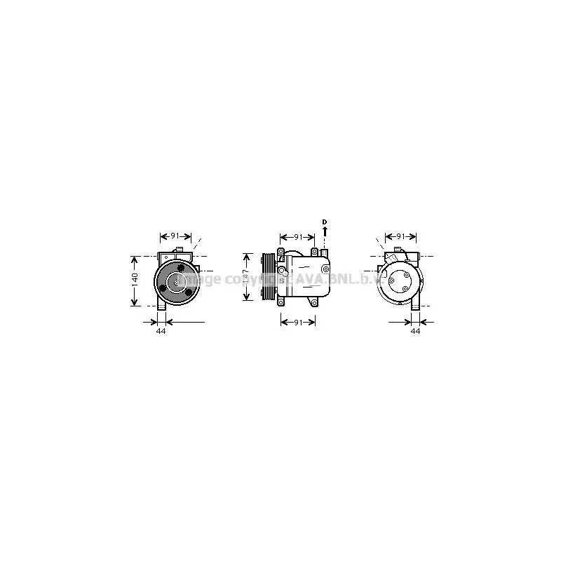 Compresseur, climatisation AVA QUALITY COOLING DNK002