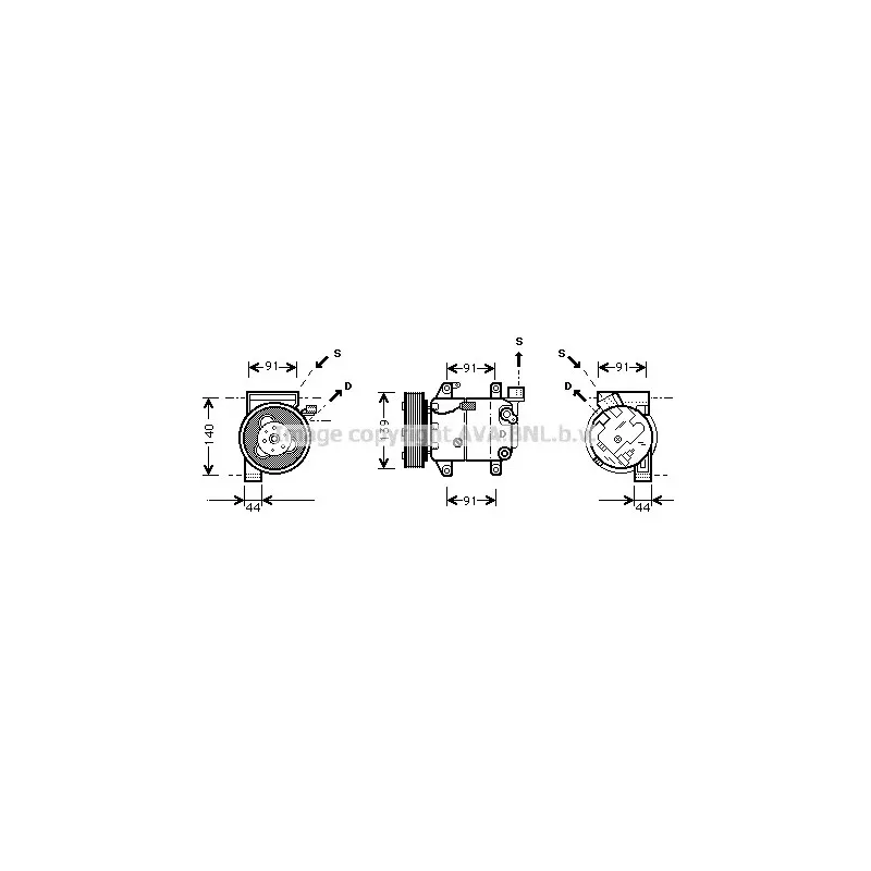 Compresseur, climatisation AVA QUALITY COOLING DNK005