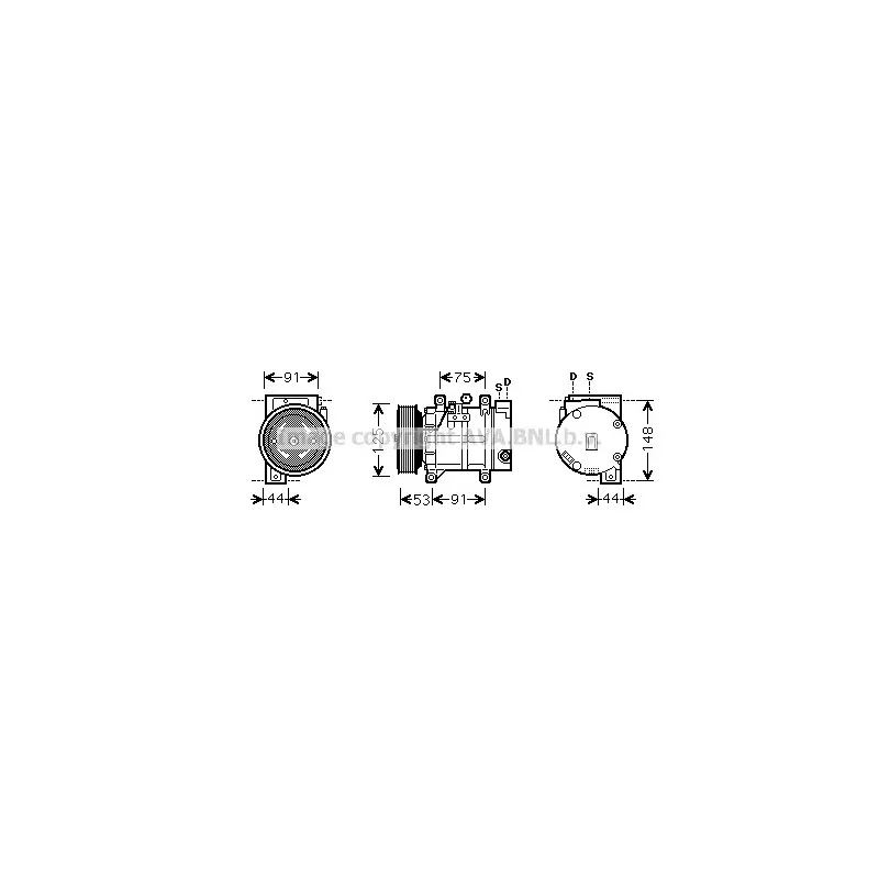 Compresseur, climatisation AVA QUALITY COOLING DNK259