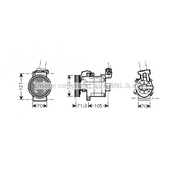 Compresseur, climatisation AVA QUALITY COOLING