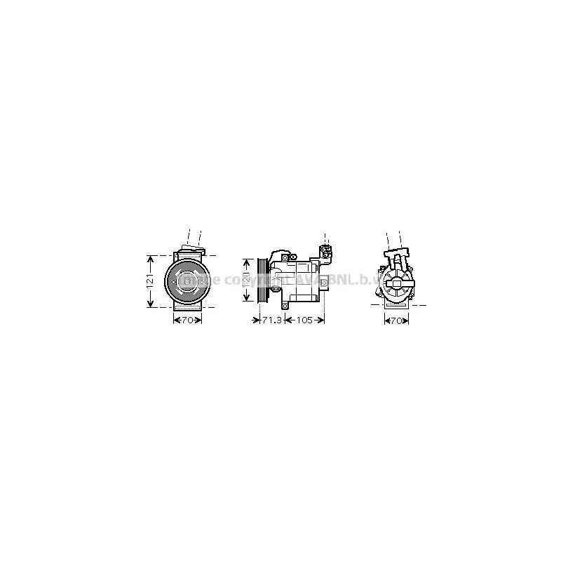 Compresseur, climatisation AVA QUALITY COOLING DNK306
