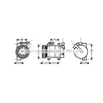 Compresseur, climatisation AVA QUALITY COOLING DNK307