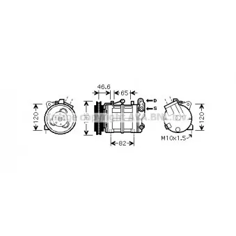 Compresseur, climatisation AVA QUALITY COOLING DNK313