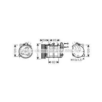 Compresseur, climatisation AVA QUALITY COOLING DNK315