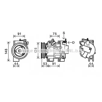 Compresseur, climatisation AVA QUALITY COOLING DNK335