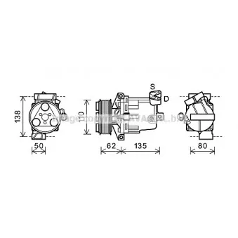 Compresseur, climatisation AVA QUALITY COOLING DNK342