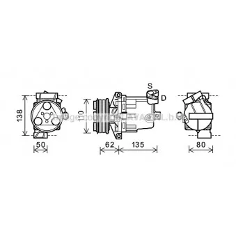 Compresseur, climatisation AVA QUALITY COOLING DNK343