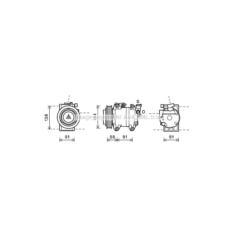 Compresseur, climatisation AVA QUALITY COOLING DNK344