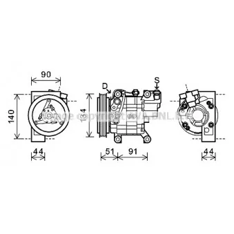 Compresseur, climatisation AVA QUALITY COOLING DNK345