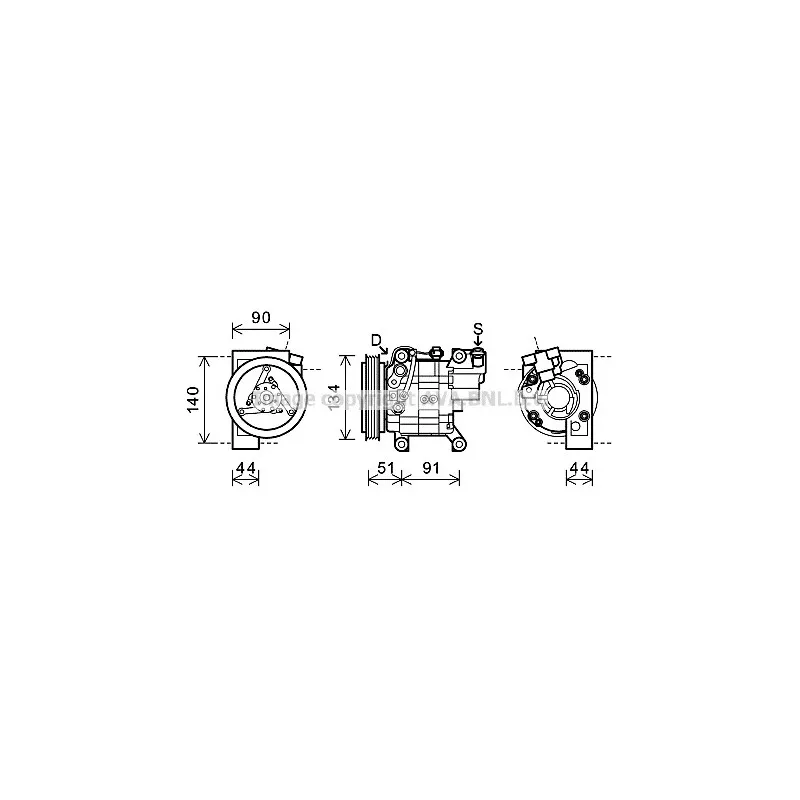 Compresseur, climatisation AVA QUALITY COOLING DNK345