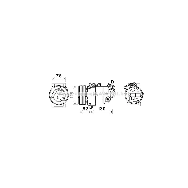 Compresseur, climatisation AVA QUALITY COOLING DNK386