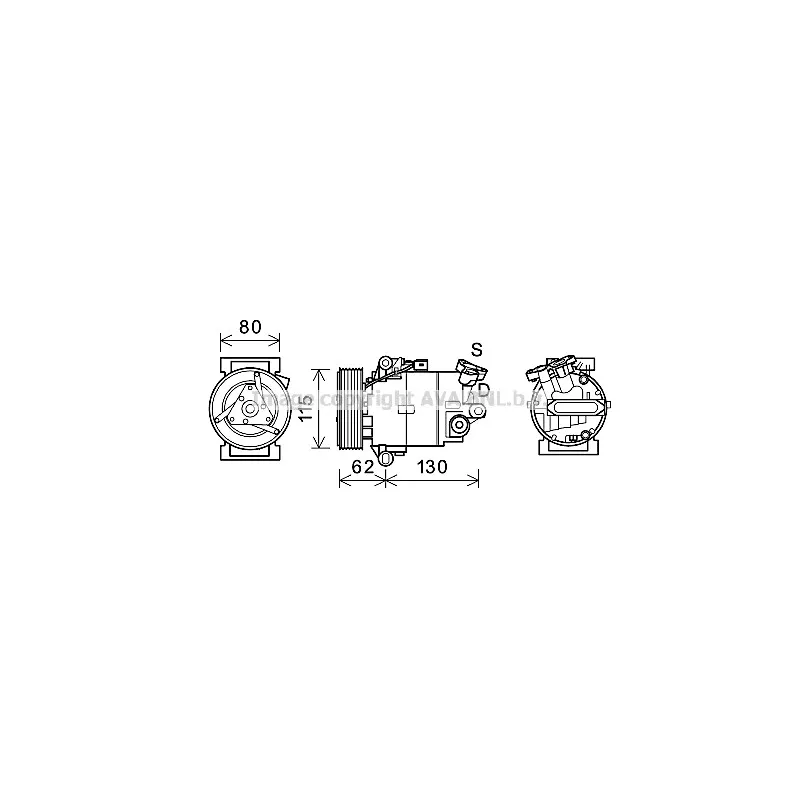 Compresseur, climatisation AVA QUALITY COOLING DNK390