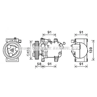 Compresseur, climatisation AVA QUALITY COOLING DNK395