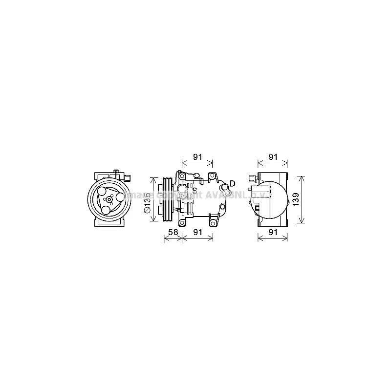 Compresseur, climatisation AVA QUALITY COOLING DNK395
