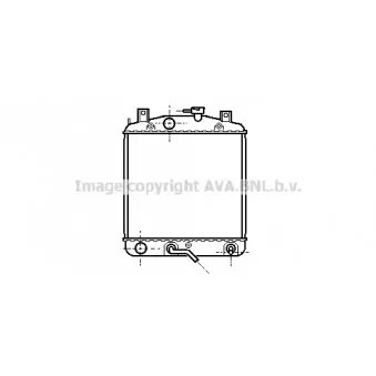 Radiateur, refroidissement du moteur AVA QUALITY COOLING DU2011