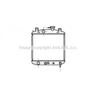 Radiateur, refroidissement du moteur AVA QUALITY COOLING DU2015