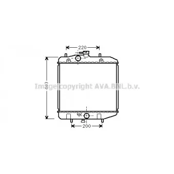 Radiateur, refroidissement du moteur AVA QUALITY COOLING DU2024