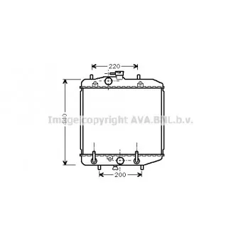 Radiateur, refroidissement du moteur AVA QUALITY COOLING DU2025