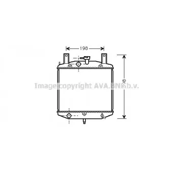Radiateur, refroidissement du moteur AVA QUALITY COOLING DU2026