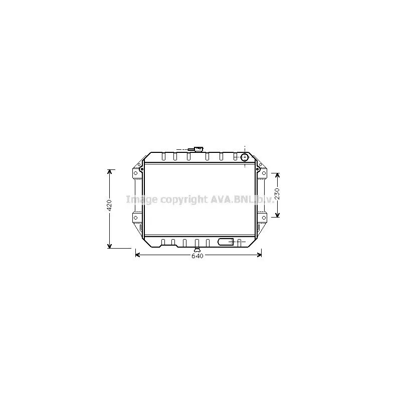Radiateur, refroidissement du moteur AVA QUALITY COOLING DU2027