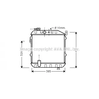 Radiateur, refroidissement du moteur AVA QUALITY COOLING DU2030