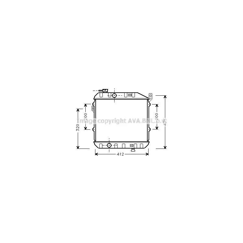 Radiateur, refroidissement du moteur AVA QUALITY COOLING DU2032