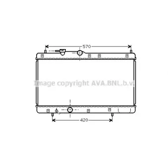 Radiateur, refroidissement du moteur AVA QUALITY COOLING DU2033