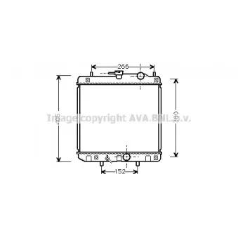 Radiateur, refroidissement du moteur AVA QUALITY COOLING DU2035