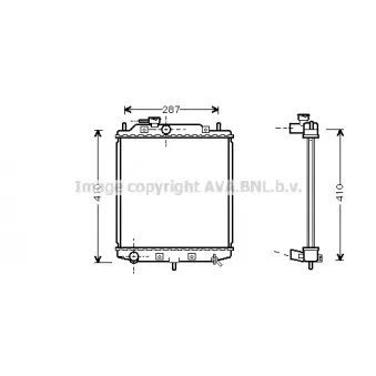 Radiateur, refroidissement du moteur AVA QUALITY COOLING DU2036