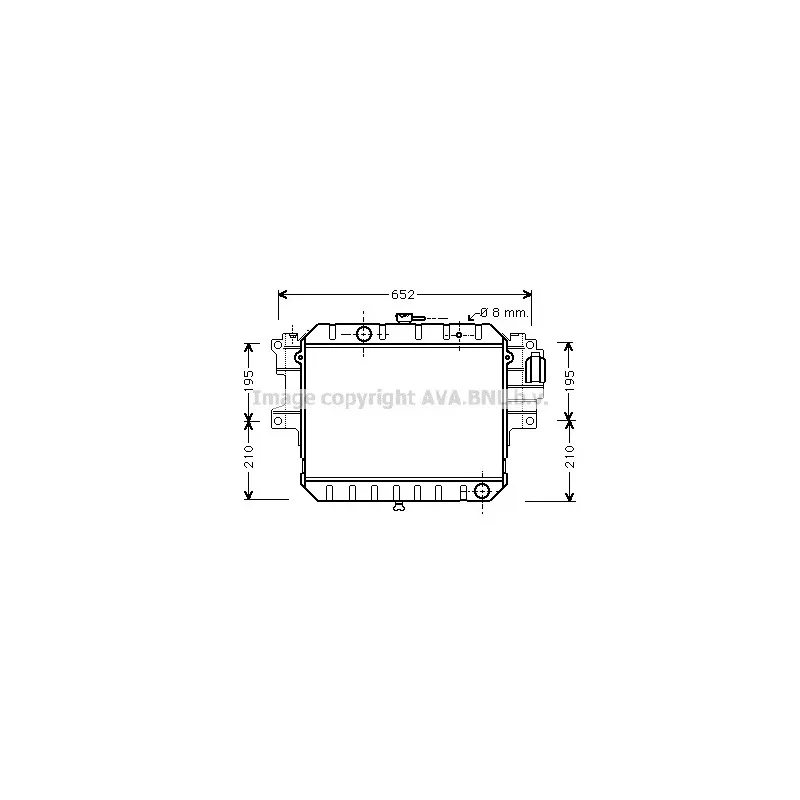 Radiateur, refroidissement du moteur AVA QUALITY COOLING DU2038