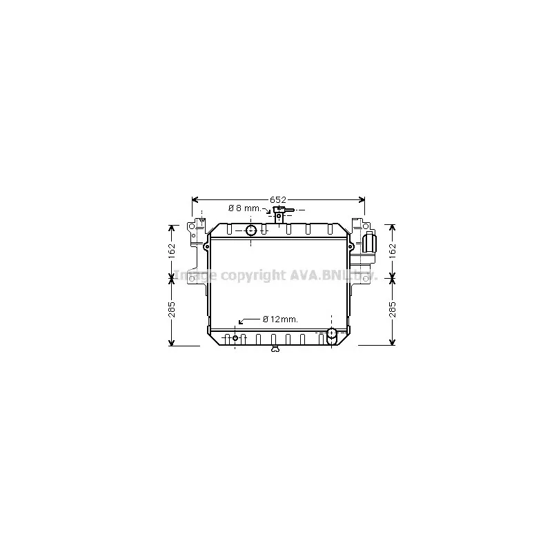 Radiateur, refroidissement du moteur AVA QUALITY COOLING DU2040