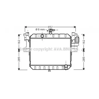 Radiateur, refroidissement du moteur AVA QUALITY COOLING DU2041