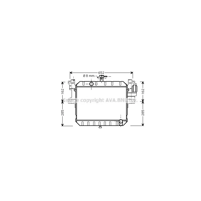 Radiateur, refroidissement du moteur AVA QUALITY COOLING DU2041