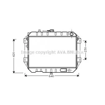 Radiateur, refroidissement du moteur AVA QUALITY COOLING DU2042