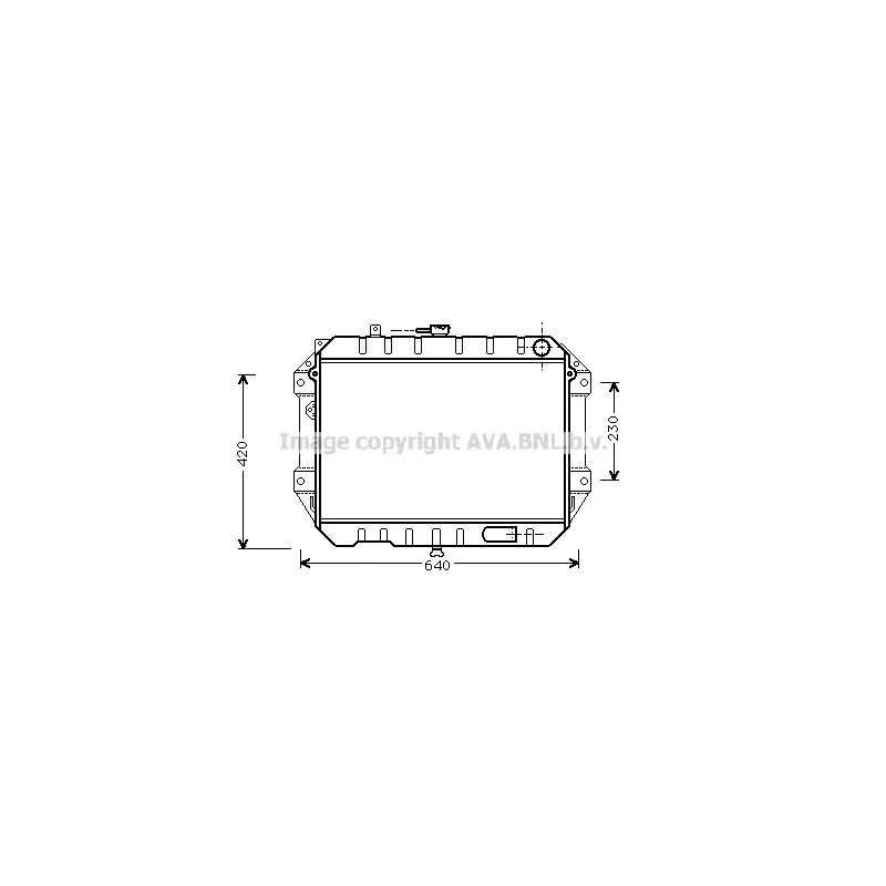Radiateur, refroidissement du moteur AVA QUALITY COOLING DU2042