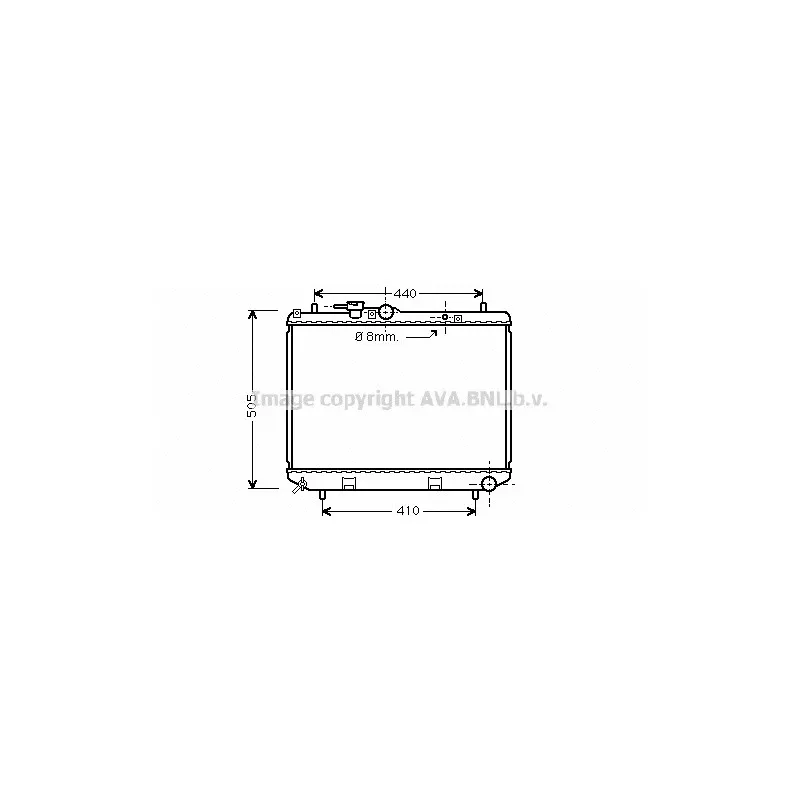 Radiateur, refroidissement du moteur AVA QUALITY COOLING DU2043