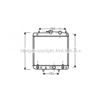 Radiateur, refroidissement du moteur AVA QUALITY COOLING DU2045