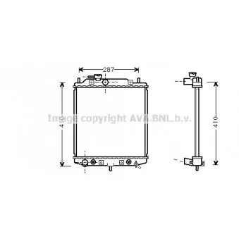 Radiateur, refroidissement du moteur AVA QUALITY COOLING DU2048