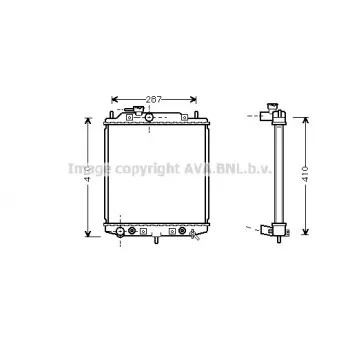 Radiateur, refroidissement du moteur AVA QUALITY COOLING
