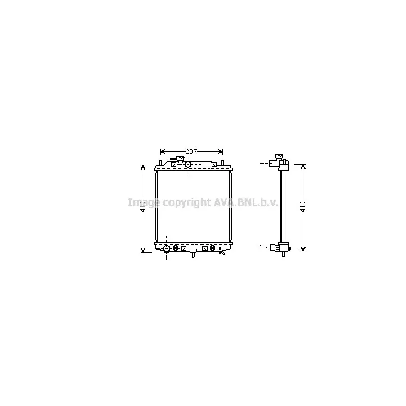 Radiateur, refroidissement du moteur AVA QUALITY COOLING DU2049