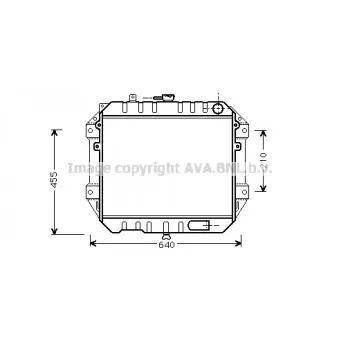 Radiateur, refroidissement du moteur AVA QUALITY COOLING DU2051