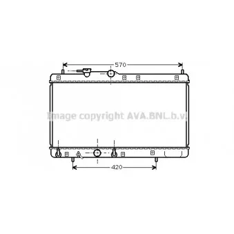 Radiateur, refroidissement du moteur AVA QUALITY COOLING DU2053