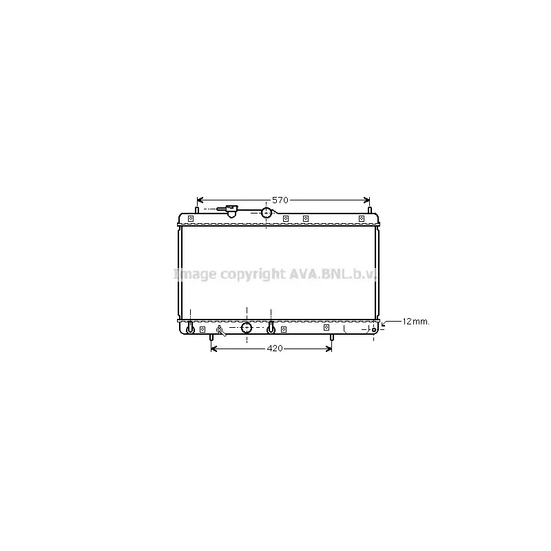 Radiateur, refroidissement du moteur AVA QUALITY COOLING DU2054