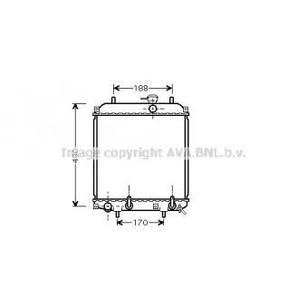 Radiateur, refroidissement du moteur AVA QUALITY COOLING DU2055