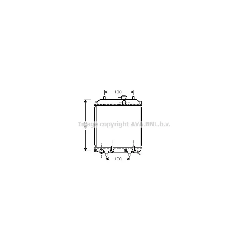 Radiateur, refroidissement du moteur AVA QUALITY COOLING DU2055