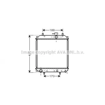 Radiateur, refroidissement du moteur AVA QUALITY COOLING DU2057