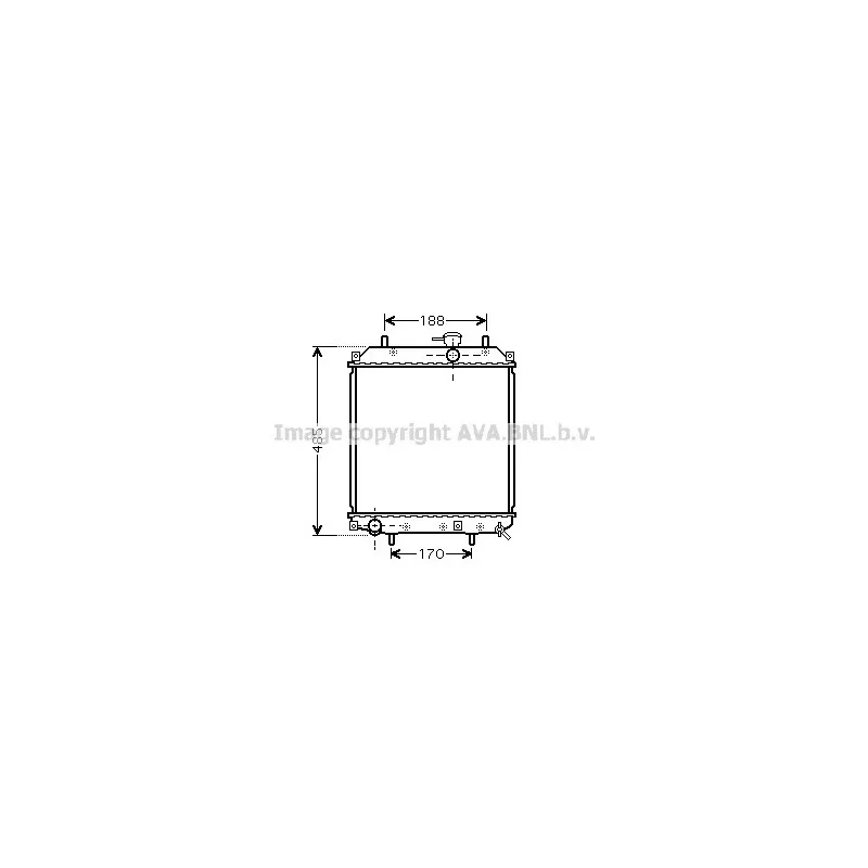 Radiateur, refroidissement du moteur AVA QUALITY COOLING DU2057