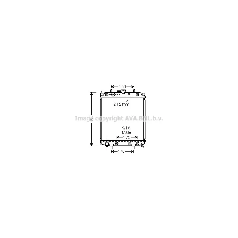 Radiateur, refroidissement du moteur AVA QUALITY COOLING DU2068