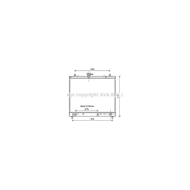 Radiateur, refroidissement du moteur AVA QUALITY COOLING DU2069