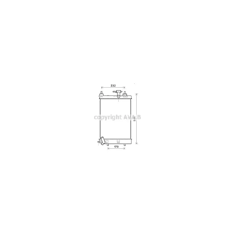 Radiateur, refroidissement du moteur AVA QUALITY COOLING DU2071